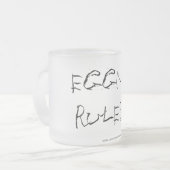 kersttasregels - mok van gevorst glas (Voorkant links)