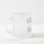 kersttasregels - mok van gevorst glas (Links)