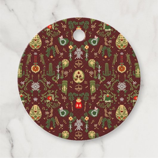 kersttassen bedankjes labels (Voorkant)