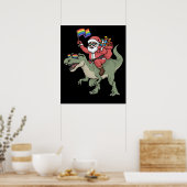 kersttbg-kerstkerstman TRex-regenboogpride Poster (Keuken)