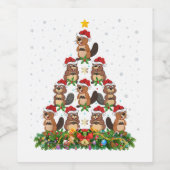 kersttbg-Shirt kerstkerstkerstman TRex regenboogka Wijn Etiket (Enkel label)