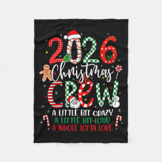 Kerstteam 2026 Familie Kerst Xmas Pyjama's Fleece Deken