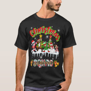 Kerstteam Dabbing Pug-hond Kerstman Rendier Elf T-shirt