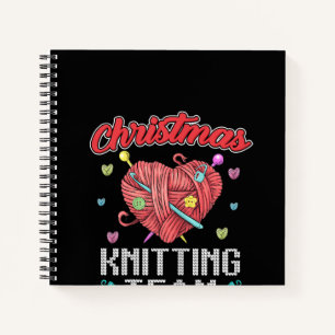 kerstteam Heart Yarn Crochet Notitieboek