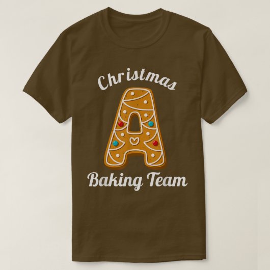 kerstteam Letter A Holiday Matking Fa T-shirt (Design voorkant)