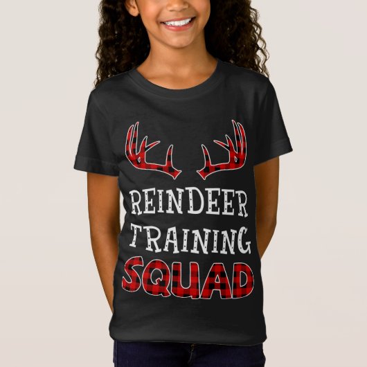 Kerstteam rendiertraining Squad Red T-shirt (Voorkant)