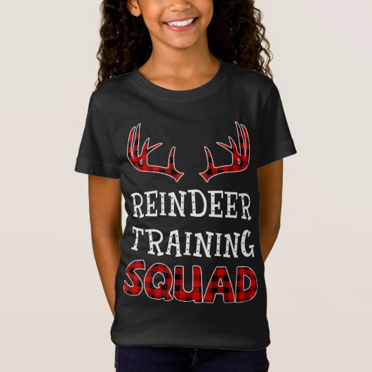 Kerstteam rendiertraining Squad Red T-shirt (Voorkant)