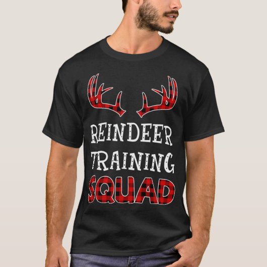 Kerstteam rendiertraining Squad Red T-shirt (Voorkant)