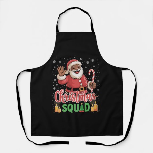 Kerstteam Sinterklaas Afro Man Trots Zwart Afrikaa Schort (Voorkant)