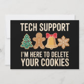 Kersttechnische ondersteuning hier om Xmas-cookies Kaart (Voorkant)