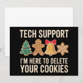 Kersttechnische ondersteuning hier om Xmas-cookies Kaart (Voorkant / Achterkant)