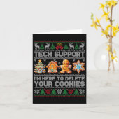 Kersttechnische ondersteuning hier om Xmas-cookies Kaart (Gele Bloem)