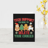 Kersttechnische ondersteuning hier om Xmas-cookies Kaart (Gele Bloem)