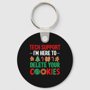 Kersttechnologie ondersteuning cookies vrouwen man sleutelhanger