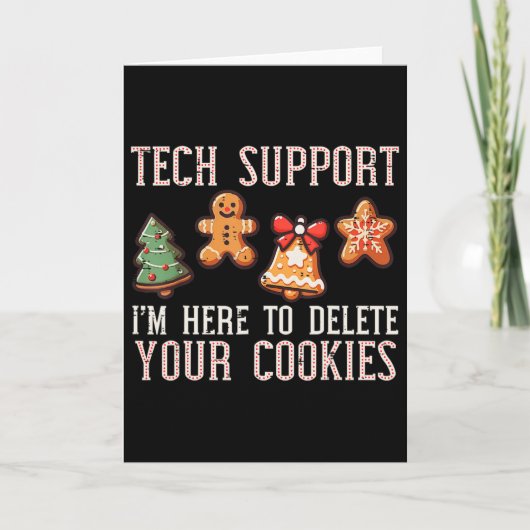 Kersttechondersteuning hier om cookies te verwijde kaart (Voorkant)