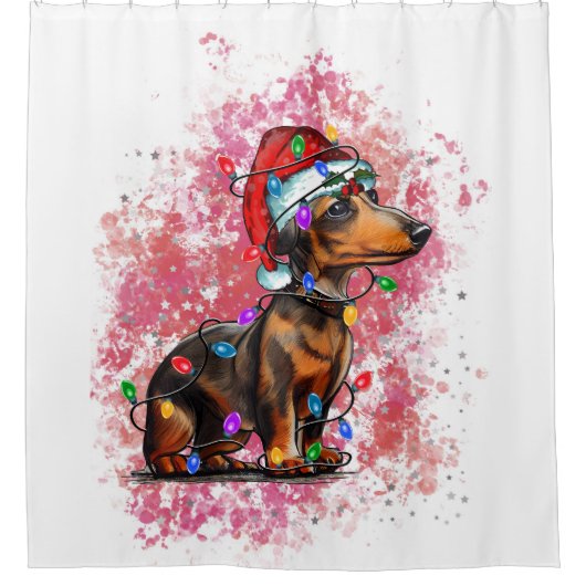 kerstteckel douchegordijn (Voorkant)