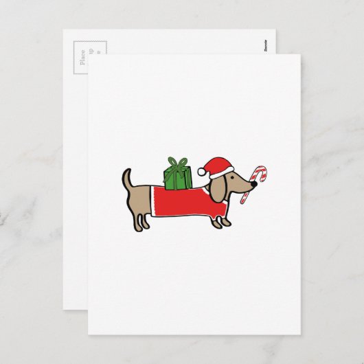 kerstteckel feestdagenkaart (Voorkant / Achterkant)