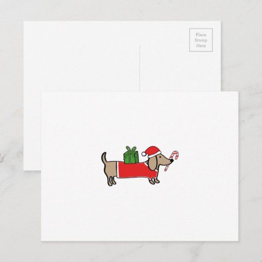 kerstteckel feestdagenkaart (Voorkant / Achterkant)