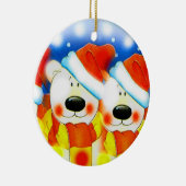 kersttedberen keramisch ornament (Rechts)