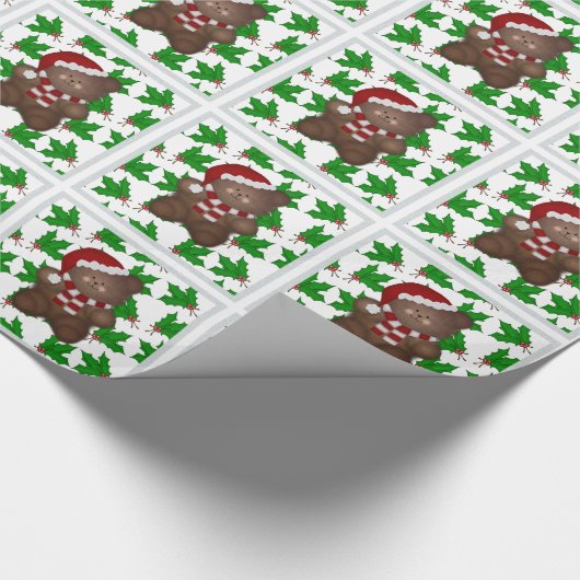 kersttedderpapier en parelpapier cadeaupapier (Hoek)