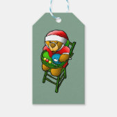 KerstTeddy Bear Cadeaulabel (Voorkant)