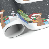 KerstTeddy Bear Cadeaupapier (Rol Hoek)