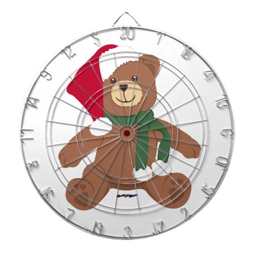 KerstTeddy Bear Dartbord (Voorkant)