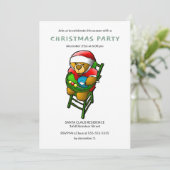 KerstTeddy Bear Kaart (Staand voorkant)