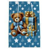 KerstTeddy Bear Medium Cadeauzakje (Achterkant)