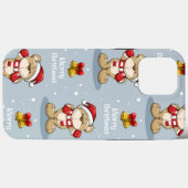 kerstteddy Bear Merry iPhone Case Mate (Achterkant (horizontaal))