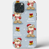 kerstteddy Bear Merry iPhone Case Mate (Achterkant)