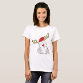 Kerstteddy Bear Reindeer T-shirt (Voorkant volledig)