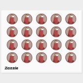 KerstTeddy Bear Ronde Sticker (Vel)