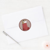 KerstTeddy Bear Ronde Sticker (Envelop)