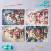 KerstTeddy Bear Tissuepapier (Craft)