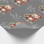 Kerstteddy Cadeaupapier (Hoek)
