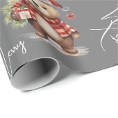 Kerstteddy Cadeaupapier (Rol Hoek)