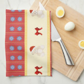 Kerstteddy Kitchen Towel Theedoek (Quarter Fold)