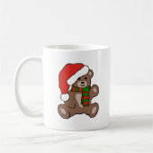 KerstTeddy met Santa Hat Koffiemok (Links)