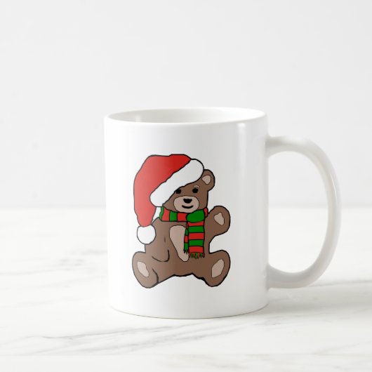 KerstTeddy met Santa Hat Koffiemok (Rechts)