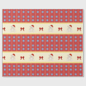 kerstteddy Wrapping Paper Cadeaupapier (Vlak)