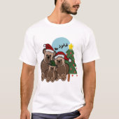 Kerstteddybear Familie T-Hemden T-shirt (Voorkant)