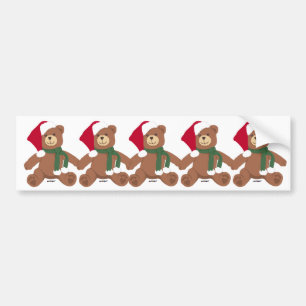 Kerstteddybeer Bumpersticker