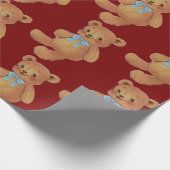 kerstteddybeer cadeaupapier (Hoek)