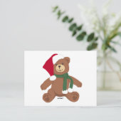 Kerstteddybeer Feestdagenkaart (Staand voorkant)