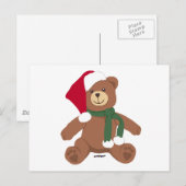 Kerstteddybeer Feestdagenkaart (Voorkant / Achterkant)