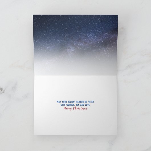 Kerstteddybeer in het raam feestdagen kaart (Binnen)