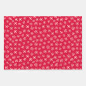 Kerstteddybeer met Gift en Snowflakes, rood Inpakpapier Vel (Voorkant 3)