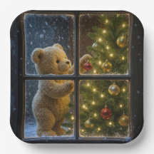 Kerstteddybeer versiert een boom