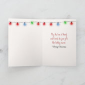 Kerstteddyberen bij een open haard kaart (Binnen)